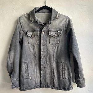 MOTHER DENIM Distressed Gray Jacket